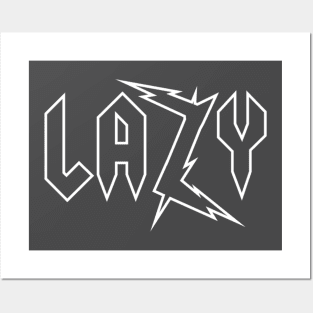 Lazy Vintage Rock Lightening Bolt Design Classic Posters and Art